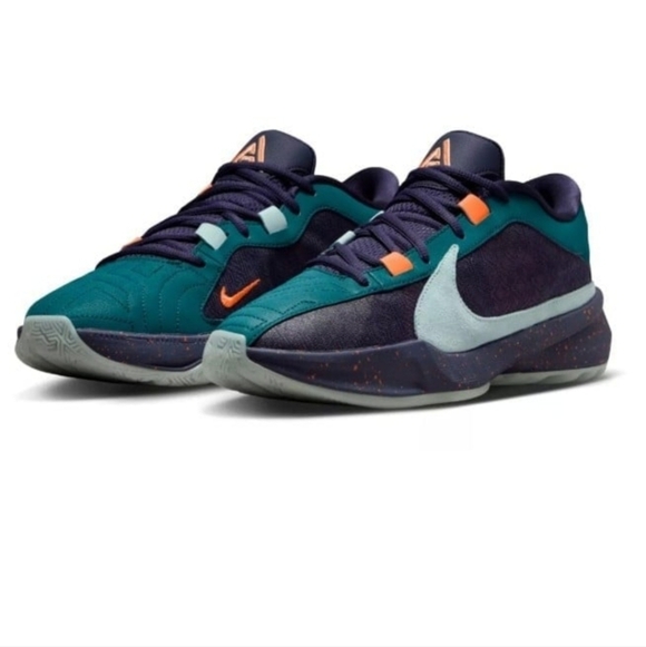 NIKE ZOOM FREAK 5 BASKETBALL SHOES MEN\'S SZ 10 GEODE TEAL PURPLE DX4985 300 NIB